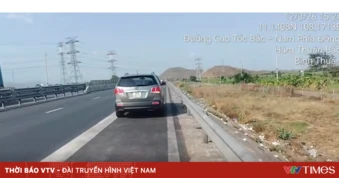 CSGT xử lý nhiều tài xế dừng xe sai quy định trên cao tốc Phan Thiết – Vĩnh Hảo