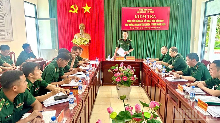 Cục Hậu cần-Kỹ thuật kiểm tra công tác tiếp nhận, huấn luyện chiến sĩ mới Cục Hậu cần-Kỹ thuật kiểm tra công tác tiếp nhận, huấn luyện chiến sĩ mới