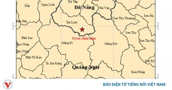 Đà Nẵng ghi nhận thêm 2 trận động đất, tổng cộng 8 trận trong ngày