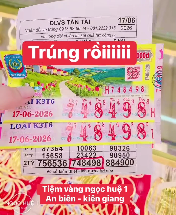 Đại lý, tiệm vàng “đua nhau” đổi giải độc đắc xổ số miền Nam Đại lý, tiệm vàng “đua nhau” đổi giải độc đắc xổ số miền Nam