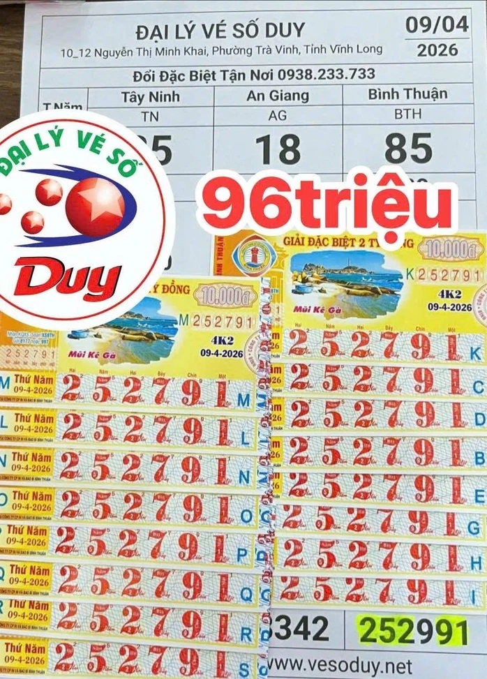 Đại lý tìm những khách hàng trúng 3 giải độc đắc xổ số miền Nam