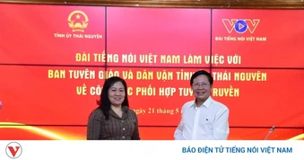 Đài Tiếng nói Việt Nam làm việc với Ban Tuyên giáo và Dân vận Tỉnh ủy Thái Nguyên