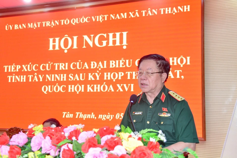 Đại tướng Nguyễn Trọng Nghĩa tiếp xúc cử tri tỉnh Tây Ninh