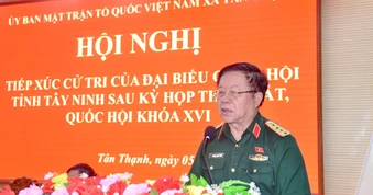 Đại tướng Nguyễn Trọng Nghĩa tiếp xúc cử tri tỉnh Tây Ninh