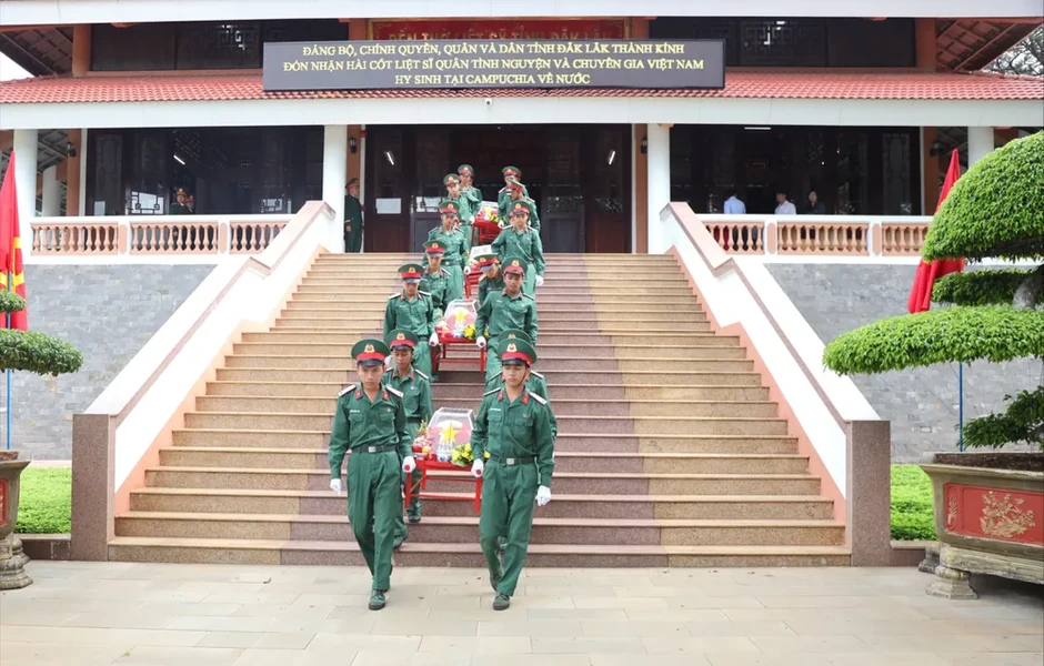 Đắk Lắk tổ chức lễ truy điệu, an táng 27 hài cốt liệt sĩ Đắk Lắk tổ chức lễ truy điệu, an táng 27 hài cốt liệt sĩ
