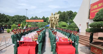 Đắk Lắk tổ chức lễ truy điệu, an táng 27 hài cốt liệt sĩ