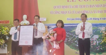 Đảng bộ xã Cù Lao Giêng tổ chức Lễ công bố xã đảo của tỉnh An Giang