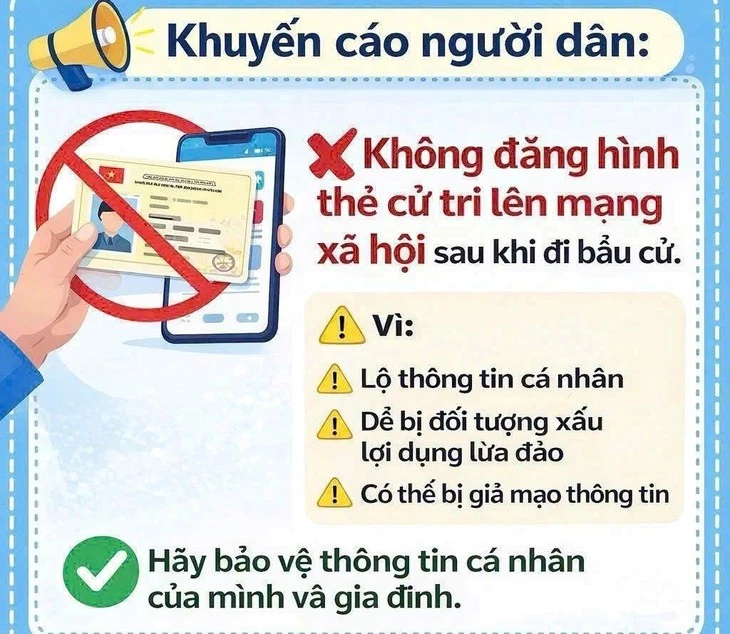 Đăng thẻ cử tri lên mạng tiềm ẩn rủi ro an toàn thông tin cá nhân Đăng thẻ cử tri lên mạng tiềm ẩn rủi ro an toàn thông tin cá nhân