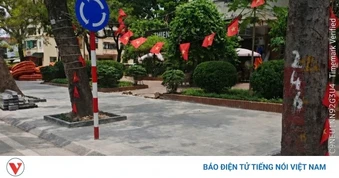 Đẩy nhanh tiến độ cải tạo vỉa hè phố Trần Thủ Độ, dự kiến hoàn thành trước 20/6