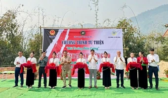 Điện Biên: Học sinh mầm non điểm trường Huổi Lụ 3 có phòng học mới