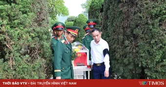 Điện Biên truy điệu, an táng 2 hài cốt liệt sĩ tìm thấy trên đỉnh đèo Pha Đin