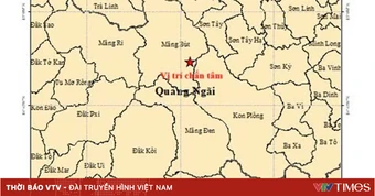 Động đất độ lớn 3.8 tại xã Măng Bút, Quảng Ngãi