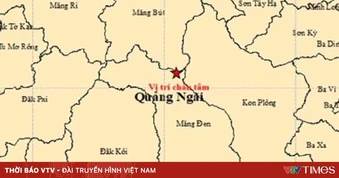Động đất gây rung lắc nhiều nơi ở Quảng Ngãi
