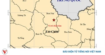 Động đất với độ lớn 2.5 độ richter ở xã Bum Nưa, tỉnh Lai Châu.