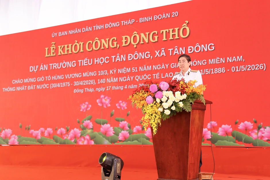 Đồng Tháp khởi công Trường tiểu học Tân Đông trị giá 49 tỷ đồng