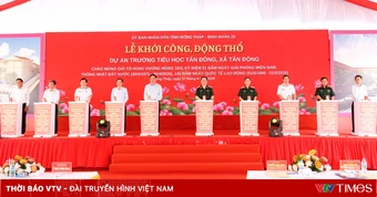 Đồng Tháp khởi công Trường tiểu học Tân Đông trị giá 49 tỷ đồng