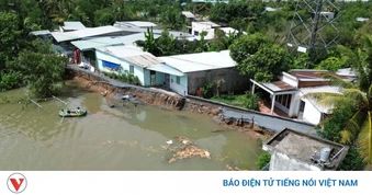 Đồng Tháp: Sạt lở “hàm ếch” ven sông Cổ Cò cần xử lý khẩn cấp