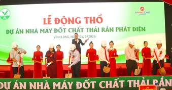 Động thổ dự án nhà máy điện rác gần 1.920 tỷ đồng ở Vĩnh Long