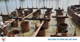 Dự án cầu Mễ Sở vượt tiến độ gần 5%, tăng tốc thi công trước mùa mưa lũ
