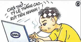 Góc biếm họa: Cảnh giác với bẫy cá độ trực tuyến