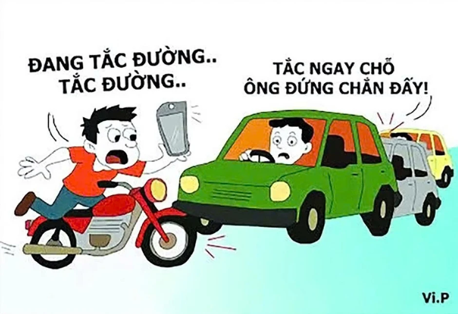 Góc biếm họa: Đừng để thói quen biến thành hiểm họa Góc biếm họa: Đừng để thói quen biến thành hiểm họa