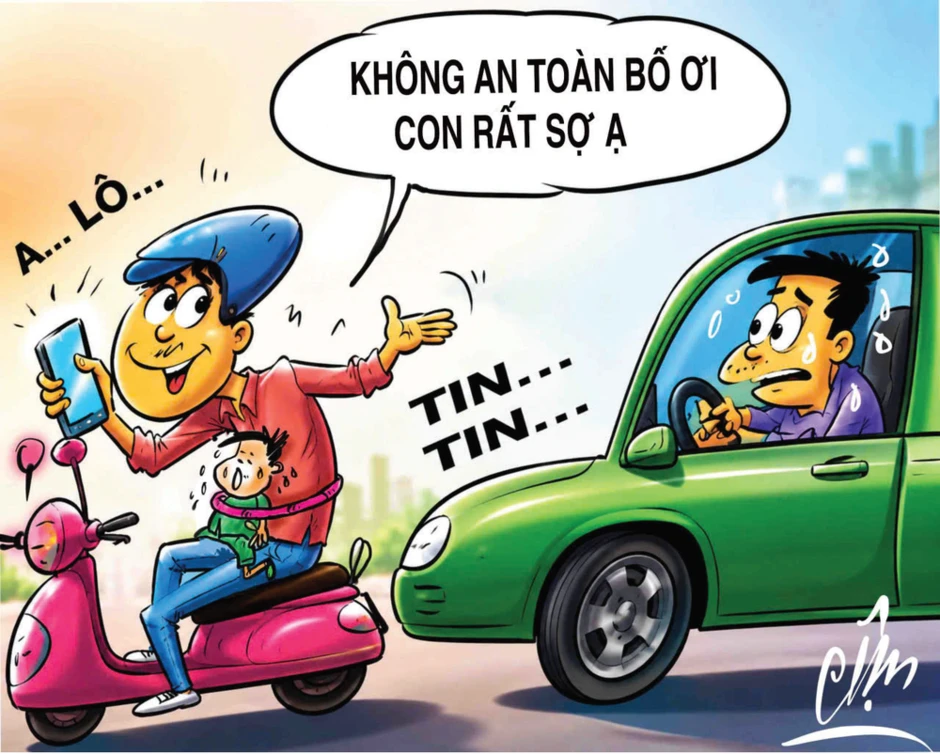 Góc biếm họa: Đừng để thói quen biến thành hiểm họa Góc biếm họa: Đừng để thói quen biến thành hiểm họa