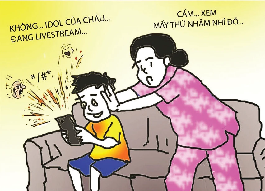 Góc biếm họa: Nói “không” với “rác” mạng Góc biếm họa: Nói “không” với “rác” mạng