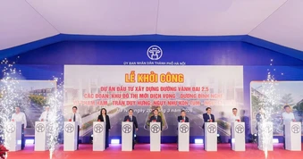 Hà Nội khởi công đường Vành đai 2,5 đoạn Dịch Vọng - Thượng Đình hơn 8.400 tỷ đồng