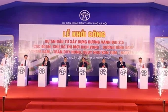 Hà Nội khởi công xây dựng 2,26km đường Vành đai 2,5