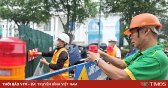 Hà Nội phân luồng giao thông phục vụ thi công chống ngập