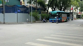 Hà Nội phân luồng giao thông phục vụ thi công hệ thống thoát nước phố Quang Trung-Quán Sứ