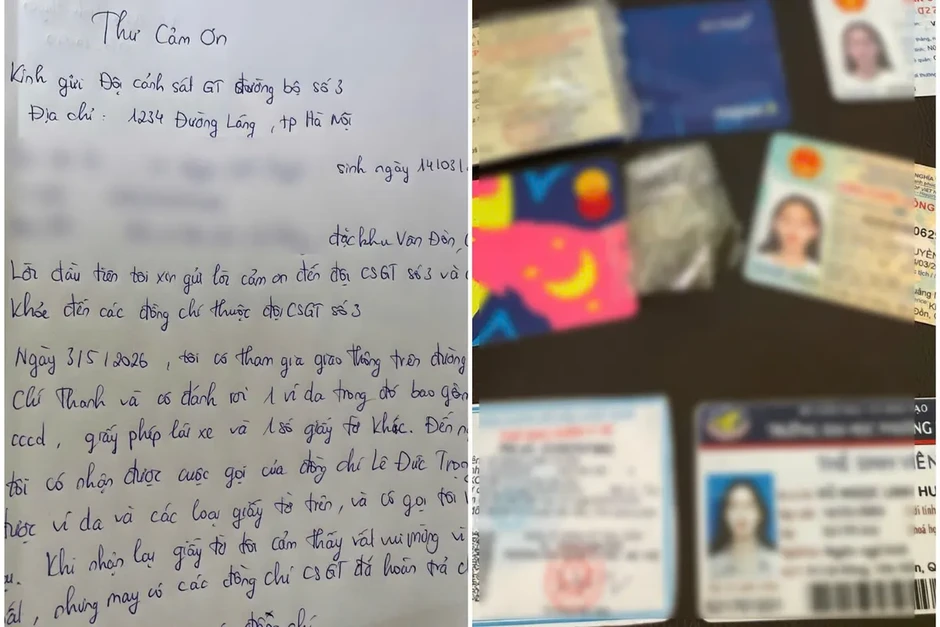 Hà Nội: Rơi mất ví cùng giấy tờ, cô gái bất ngờ được CSGT liên hệ trao trả Hà Nội: Rơi mất ví cùng giấy tờ, cô gái bất ngờ được CSGT liên hệ trao trả