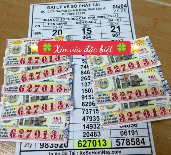 Hai giải độc đắc xổ số miền Nam lộ diện vào sáng 6-4 tại TPHCM và Đồng Nai Hai giải độc đắc xổ số miền Nam lộ diện vào sáng 6-4 tại TPHCM và Đồng Nai