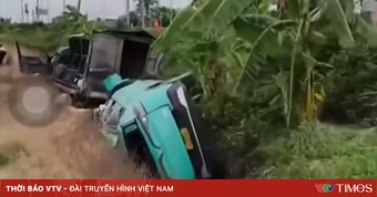 Hải Phòng: Hai xe lao xuống mương sau va chạm, tài xế dương tính với ma túy