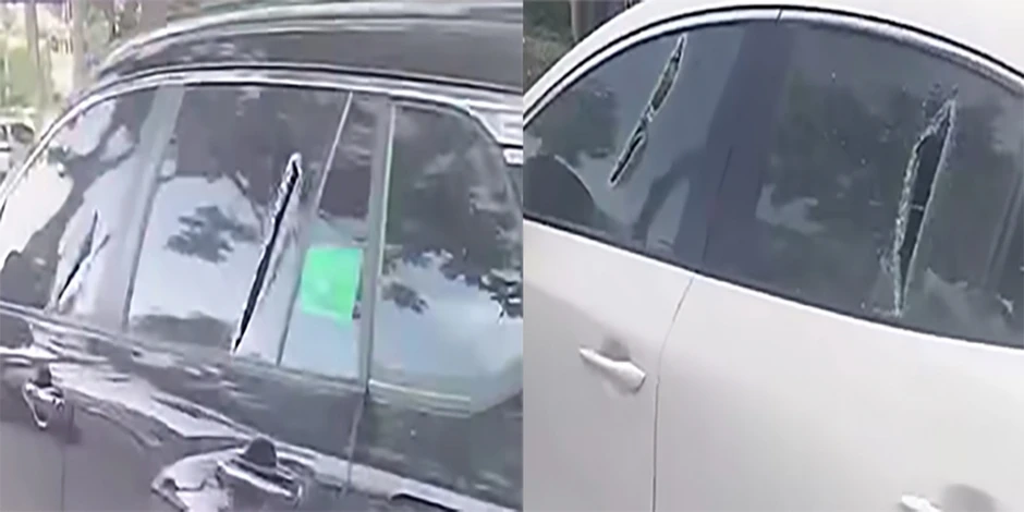 Hàng loạt ô tô bị chém vỡ kính tại phường Tây Hồ, Hà Nội Hàng loạt ô tô bị chém vỡ kính tại phường Tây Hồ, Hà Nội