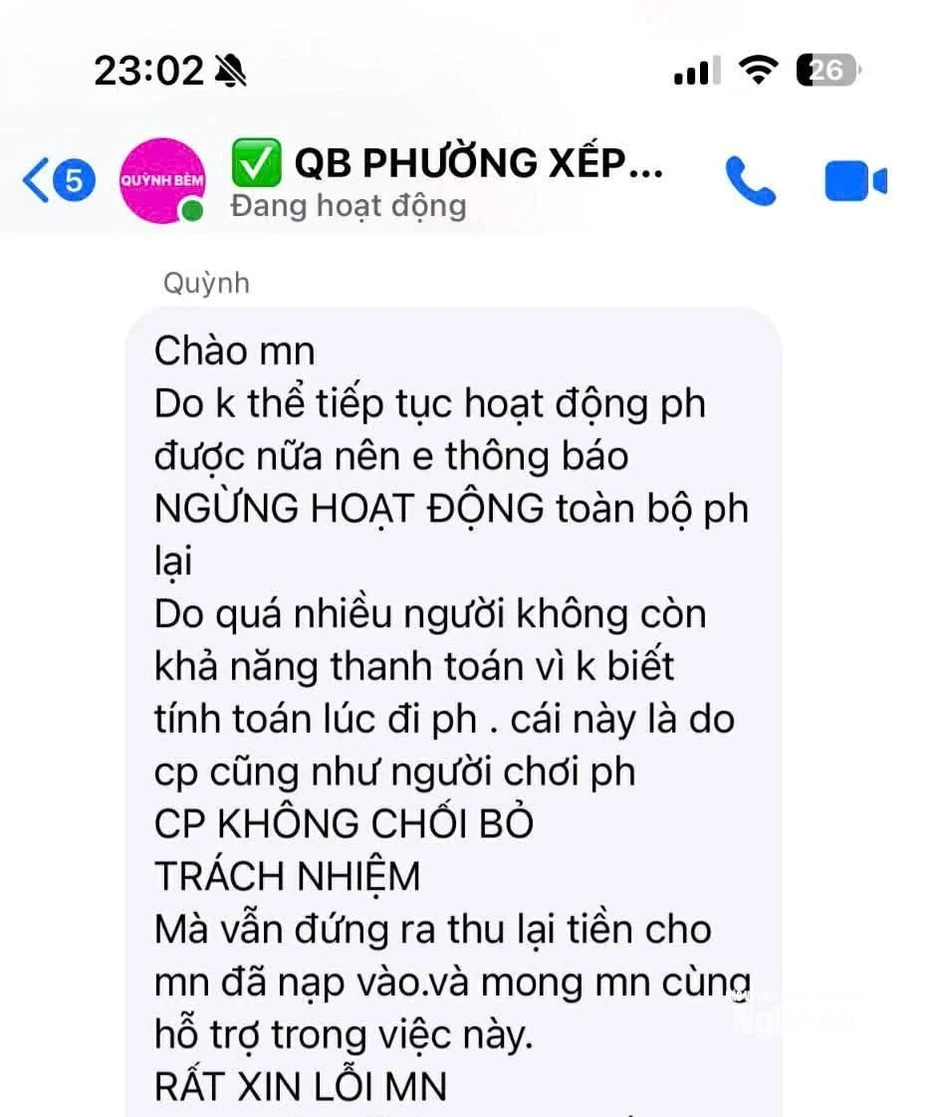 Hàng nghìn người ở Nghệ An cùng chuyển hơn 13 tỷ cho người phụ nữ giàu có: Dừng hụi đột ngột, nhà cửa “im lìm”, nghi tài sản đã sang tên người thân Hàng nghìn người ở Nghệ An cùng chuyển hơn 13 tỷ cho người phụ nữ giàu có: Dừng hụi đột ngột, nhà cửa “im lìm”, nghi tài sản đã sang tên người thân