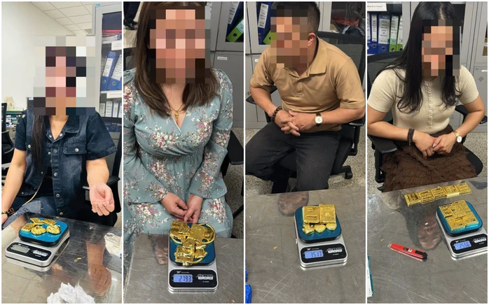 Hành khách giấu hơn 12 kg vàng miếng trong áo ngực và quần để mang vào Việt Nam Hành khách giấu hơn 12 kg vàng miếng trong áo ngực và quần để mang vào Việt Nam