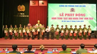 Hành trình “Giọt máu nghĩa tình” năm 2026 của Công an Thủ đô