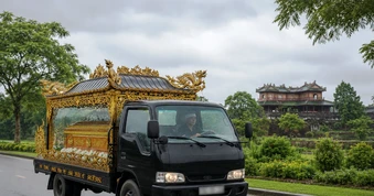 Hầu hết xe tang lễ ở Huế ‘quá đát’ sử dụng