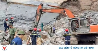 Hiện trường vụ sạt lở mỏ đá tại Thanh Hóa khiến 3 người tử vong