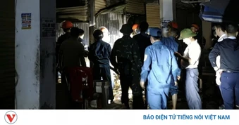Hỏa hoạn trong đêm tại chợ Cộn, Quảng Trị gây cháy 4 ki-ốt hàng hóa