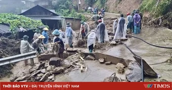 Hoàn lưu bão số 1 gây sạt lở diện rộng tại Lào Cai, Cao Bằng