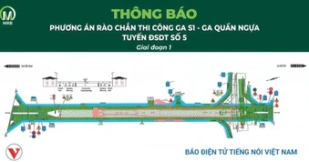 Hôm nay (18/6) Hà Nội bắt đầu rào chắn đường Văn Cao thi công tuyến Metro số 5
