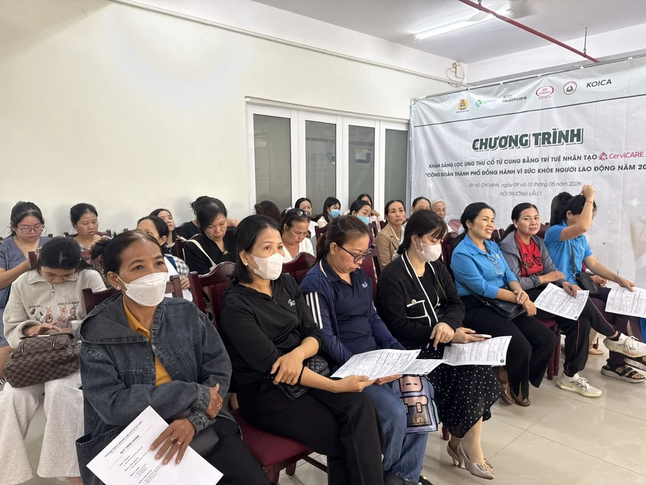 Hơn 12.000 nữ công nhân được tầm soát ung thư cổ tử cung miễn phí bằng AI Hơn 12.000 nữ công nhân được tầm soát ung thư cổ tử cung miễn phí bằng AI