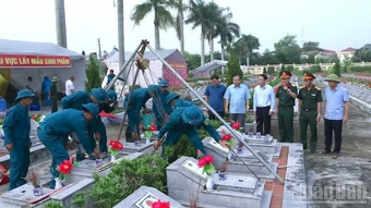 Hưng Yên bắt đầu lấy mẫu hài cốt liệt sĩ tại nghĩa trang lớn nhất tỉnh
