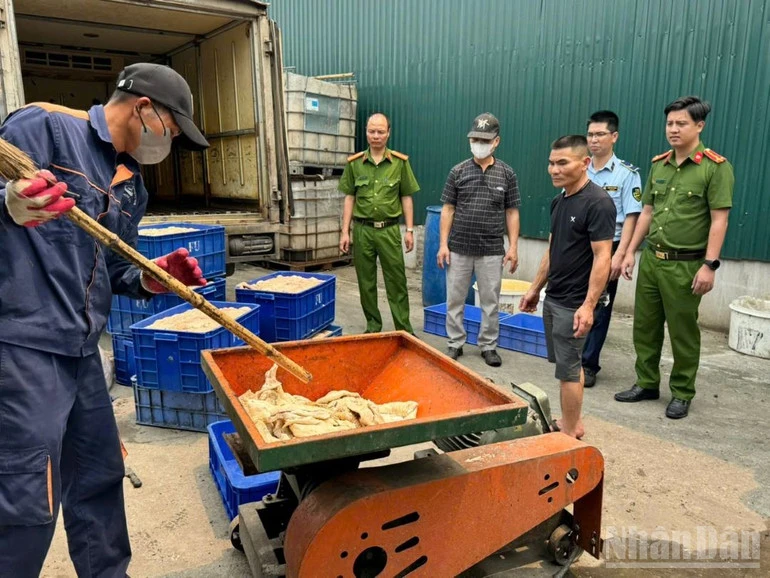 Hưng Yên: Phát hiện 570kg lòng lợn đang phân hủy trên đường đi tiêu thụ Hưng Yên: Phát hiện 570kg lòng lợn đang phân hủy trên đường đi tiêu thụ