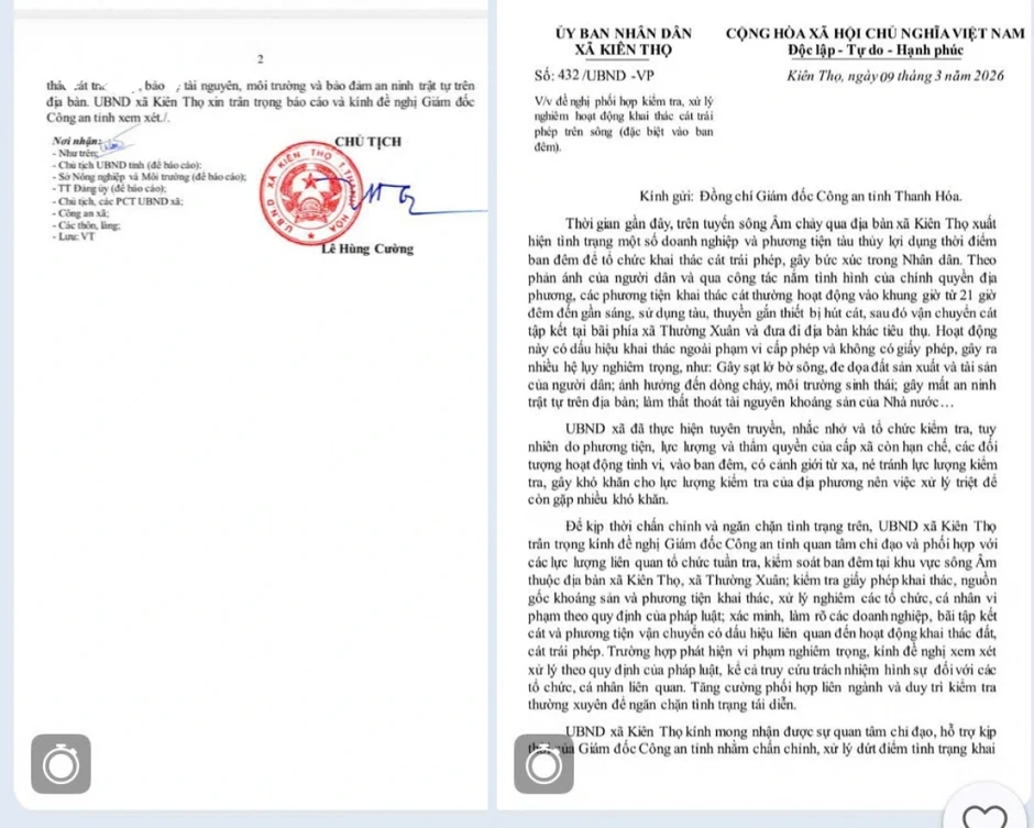 Khai thác cát trên sông Âm: Xã nói có rồi xã lại bảo không Khai thác cát trên sông Âm: Xã nói có rồi xã lại bảo không