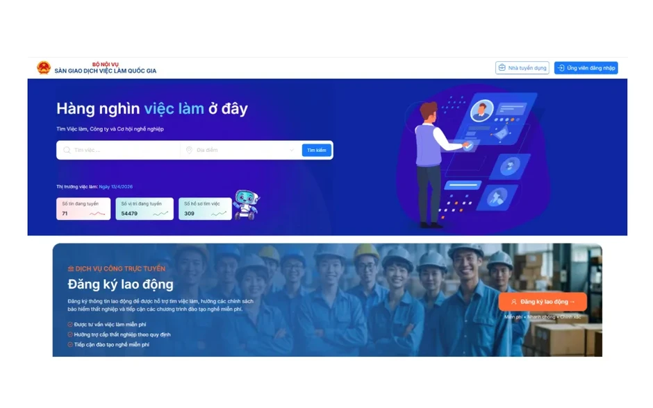 Khai trương sàn giao dịch việc làm quốc gia Khai trương sàn giao dịch việc làm quốc gia