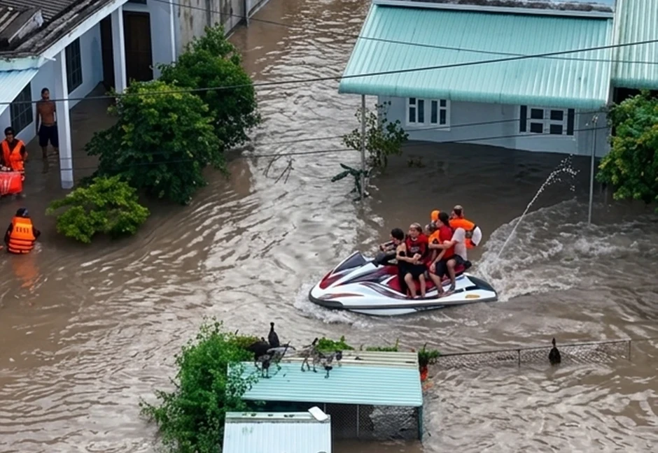 Khen thưởng nhóm 'chiến binh jetski' cứu hàng trăm người trong lũ dữ Khen thưởng nhóm 'chiến binh jetski' cứu hàng trăm người trong lũ dữ