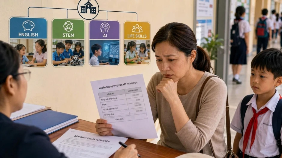 Khi phụ huynh đứng trước những khoản thu không dễ từ chối Khi phụ huynh đứng trước những khoản thu không dễ từ chối